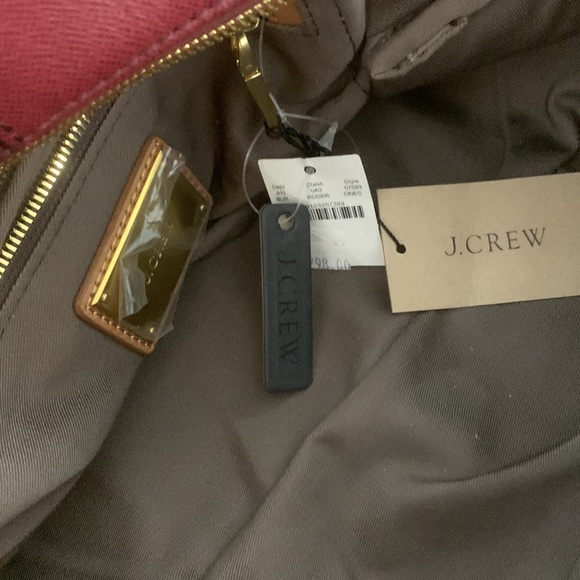 🎉HP🎉NWT J Crew Burgundy Leather Satchel - Picture 13 of 17